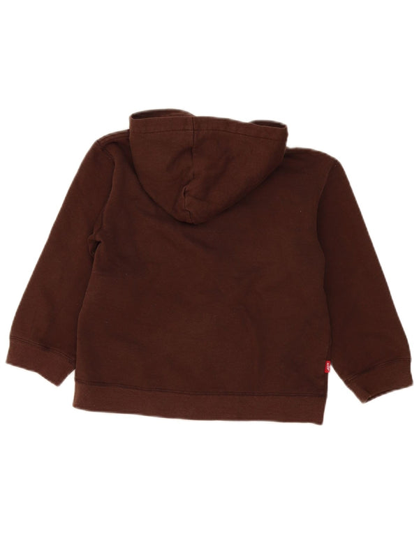 Chłopięcy sweter Levi's z kapturem i zamkiem błyskawicznym, 5-6 lat, brązowa bawełna