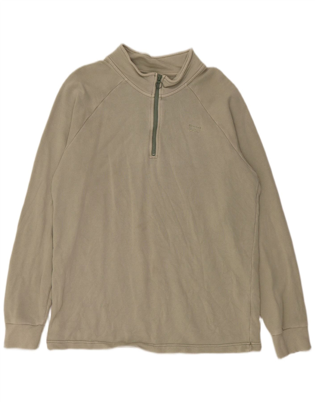 Męska bluza z zamkiem błyskawicznym REEBOK, duża bawełna khaki