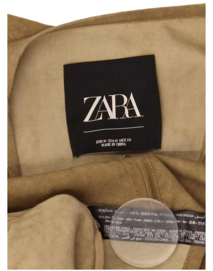 Damska sukienka koszulowa ZARA UK 14 Lyocell w kolorze średniozielonym