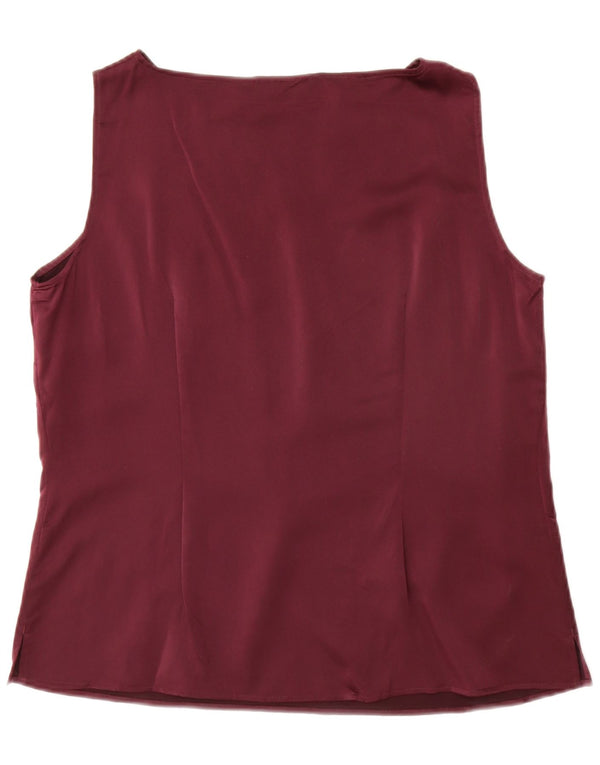 Damska bluzka bez rękawów Marks & Spencer, UK 18 XL, bordowy poliester