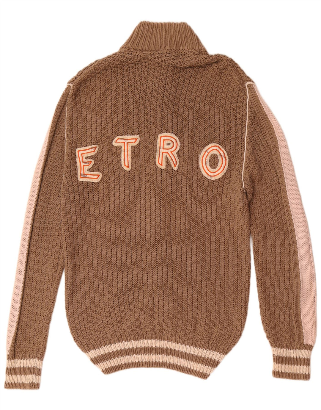 Sweter damski Etro, kardigan UK 14, bawełna w kolorze średniego brązu