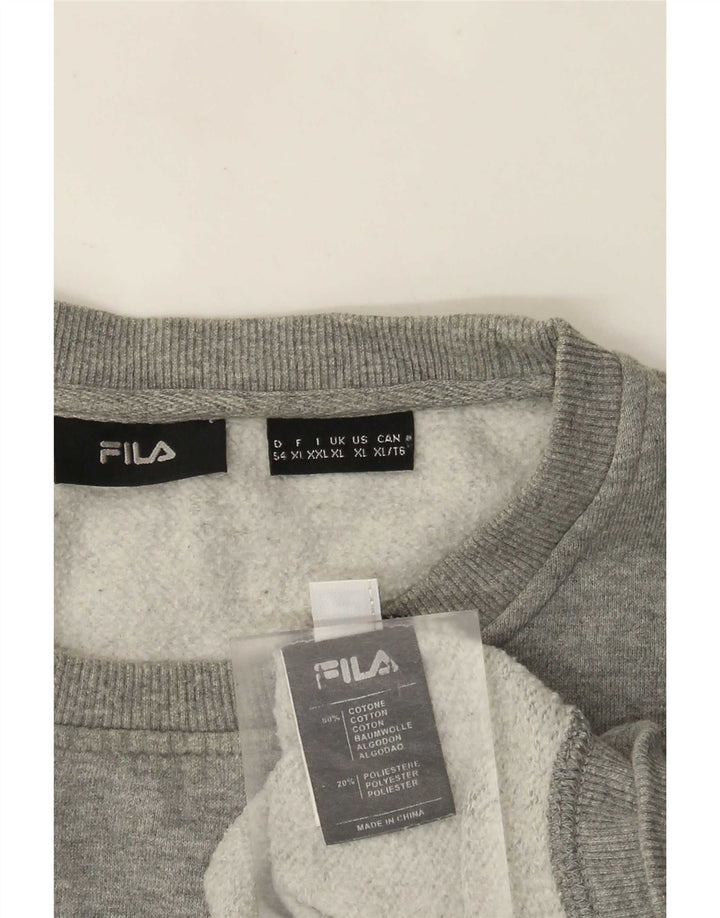 Męska bluza z grafiką Fila XL, szara, bawełniana