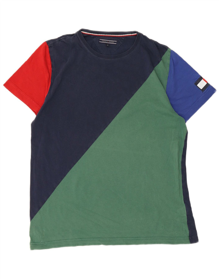 T-shirt męski Tommy Hilfiger Top, średnia wielobarwna bawełna z blokami kolorów