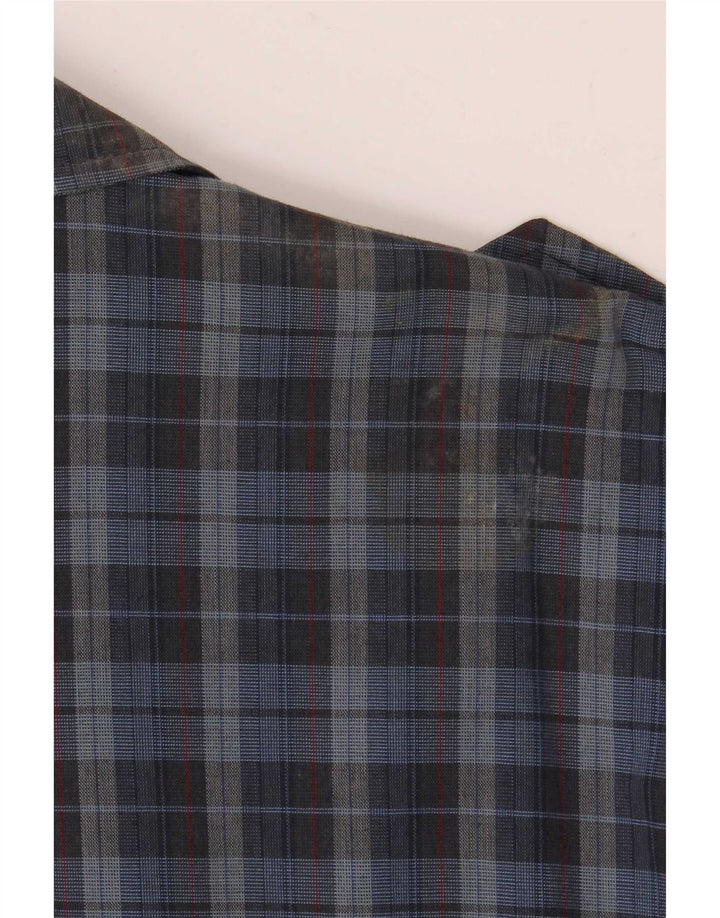 Męska kurtka bomberka wojskowa vintage IT 52 XL w niebieską kratkę, poliester