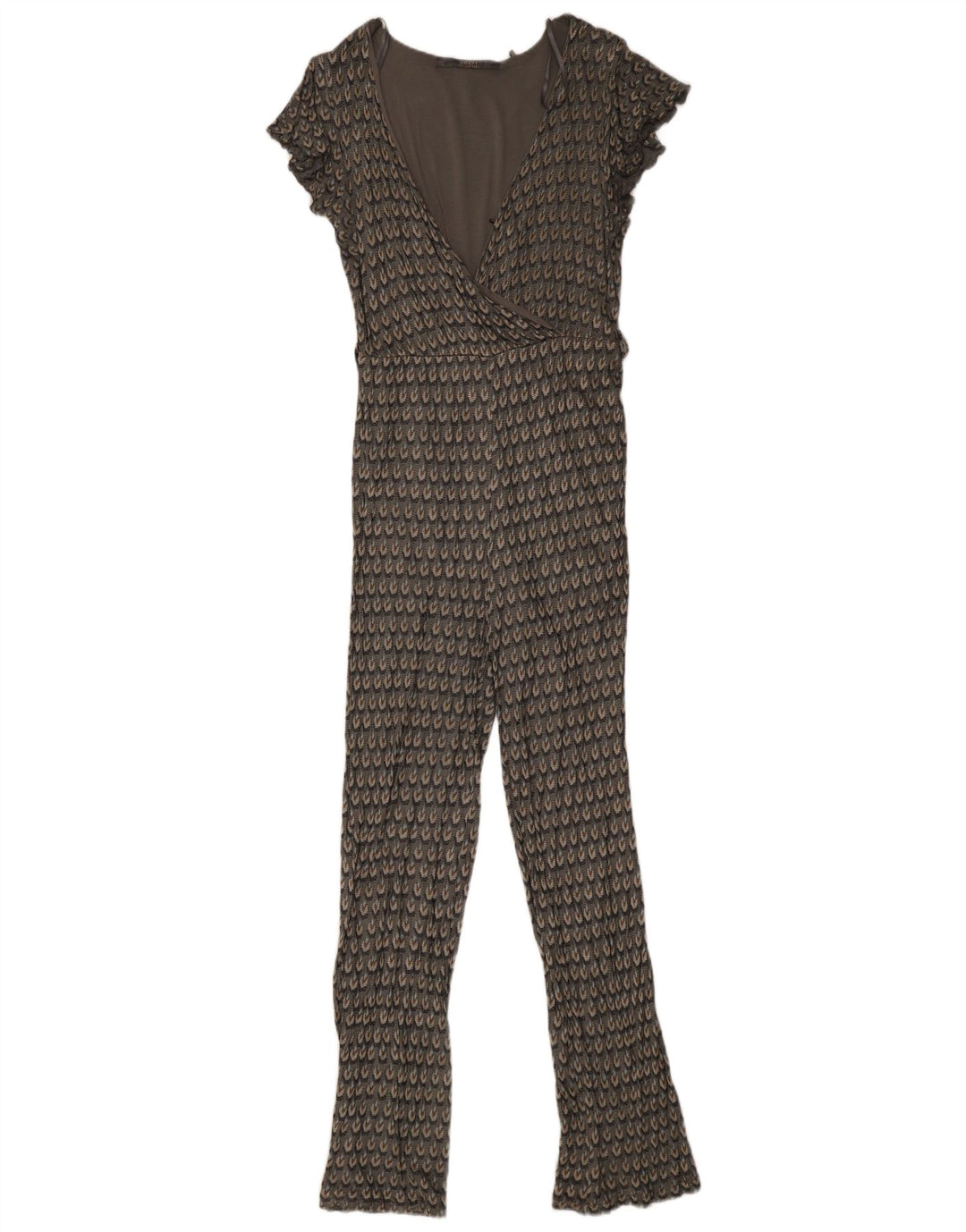 Kombinezon damski Guess UK 10 Small, szary, geometryczny, wiskoza