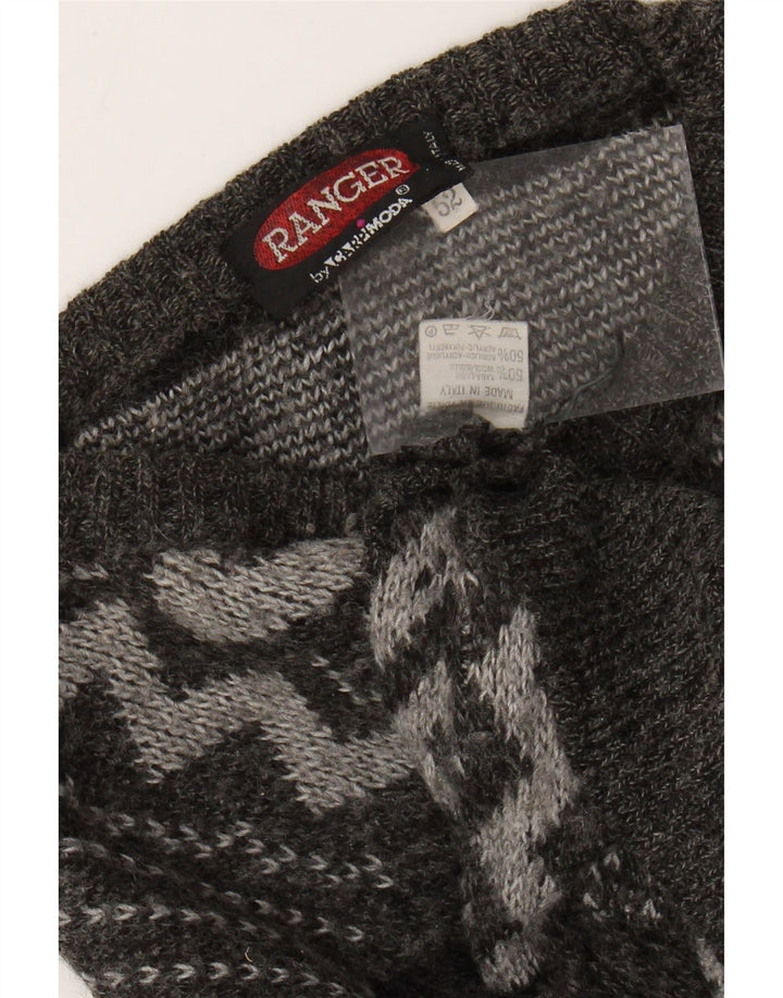Damski sweter z okrągłym dekoltem RANGER IT 52 2XL Szary Argyle/Diamentowa wełna