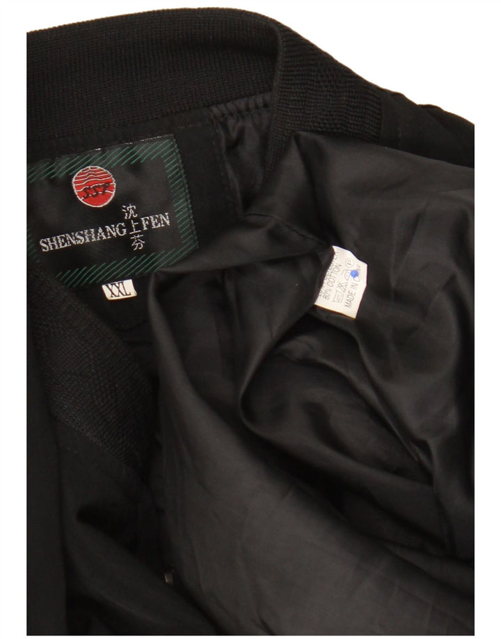 Męska kurtka bomberka Vintage UK 44 2XL Czarny poliester