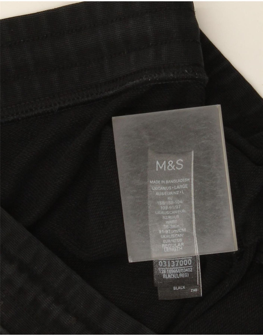 Męskie spodnie dresowe Marks & Spencer, duże, czarne, bawełniane