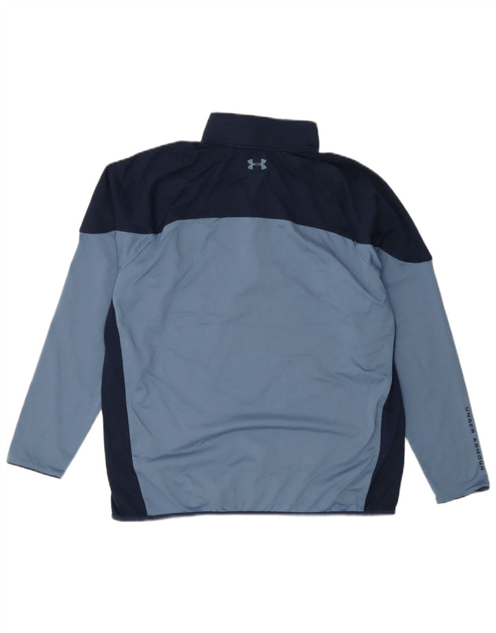 Męski dres Under Armour Cold Gear z pulowerem, duży, niebieski, z blokami kolorów