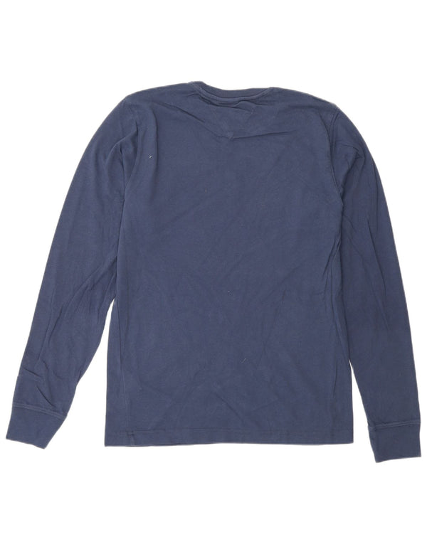 Męski top graficzny Tommy Hilfiger z długim rękawem XS, granatowy, bawełniany