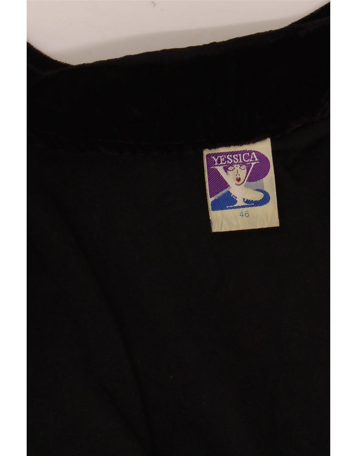 YESSICA Damska marynarka oversize zapinana na 6 guzików, EU 46 XL, czarna w kwiaty