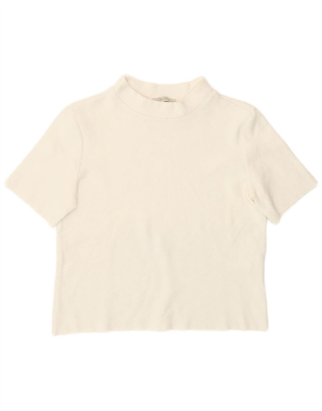 Damska koszulka Crop Top Zara UK 12, średnia biała bawełna