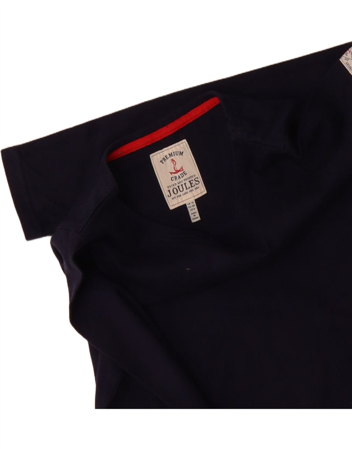JOULES Womens Top Long Sleeve UK 10 Small Navy Blue Cotton Vintage Joules and Second-Hand Joules from Messina Hembry 