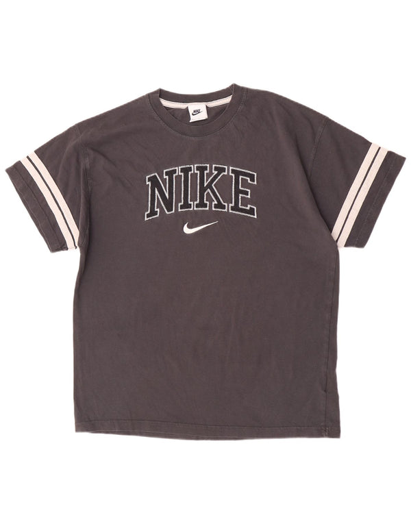 Męska koszulka z grafiką Nike, bawełniana koszulka w kolorze średniej szarości