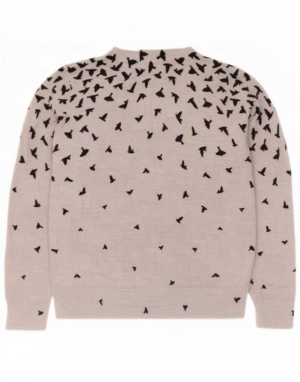 Marks & Spencer Damski sweter z graficznym dekoltem w łódkę, UK 10, mały, szary