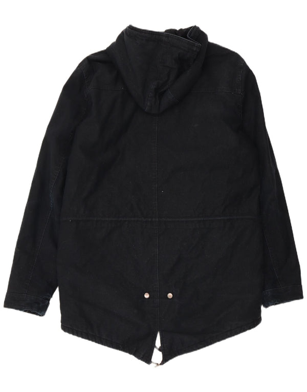 Męska kurtka parka z kapturem Carhartt UK 40, duża, granatowa, nylonowa