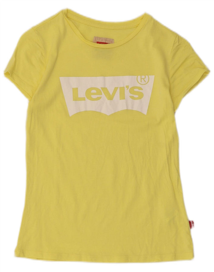 Chłopięcy T-shirt z grafiką Levi's Top 13-14 lat, żółty, modal