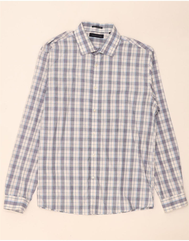 Koszula męska Tommy Hilfiger rozmiar 16 1/2 w dużą niebieską kratkę