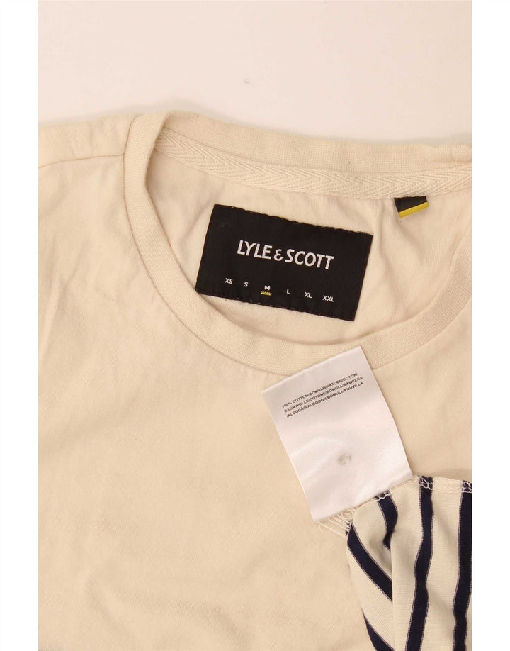 T-shirt męski Lyle & Scott, bawełniany w średnie beżowe paski