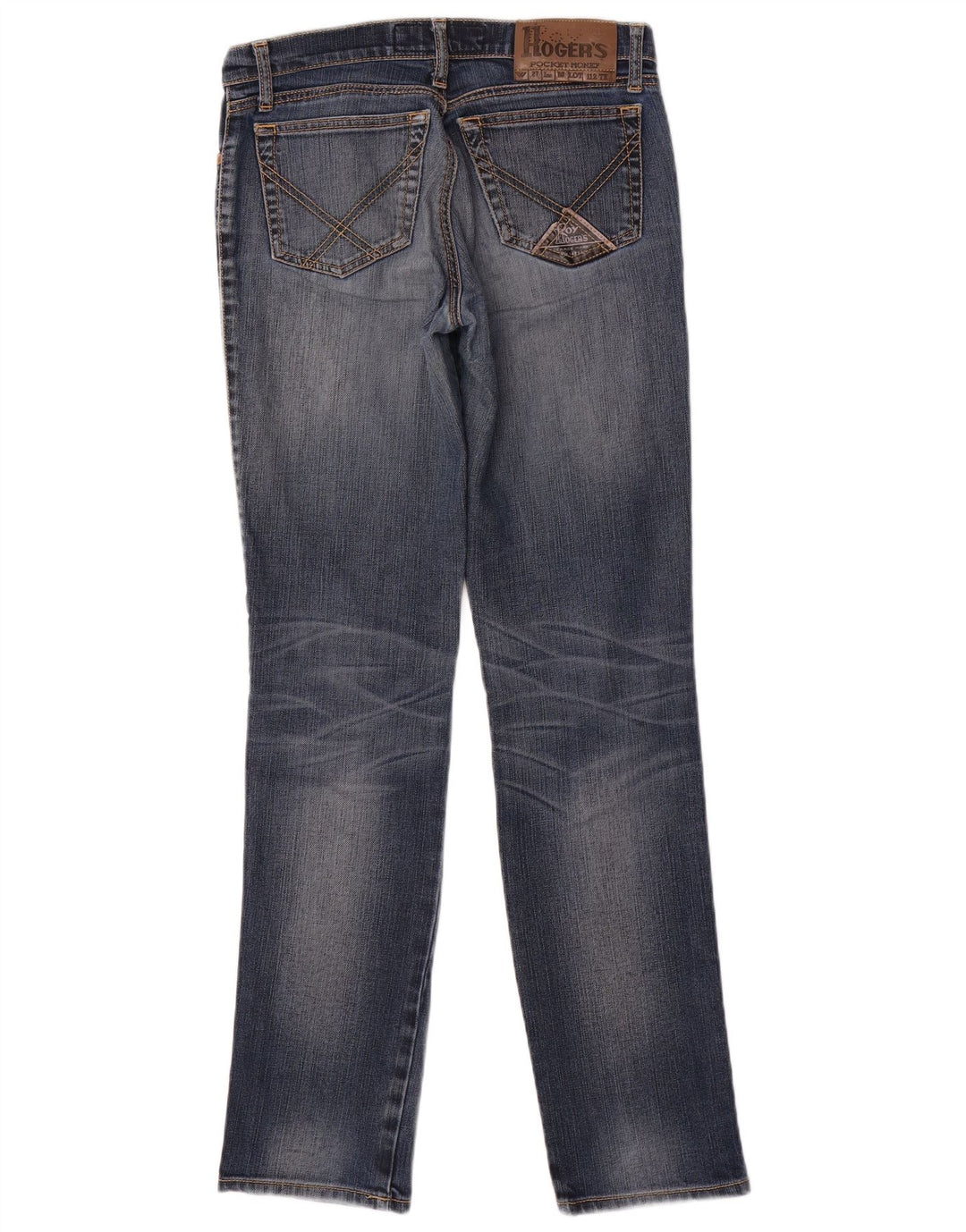 Damskie jeansy slim Roy Rogers W27 L32 Granatowa bawełna