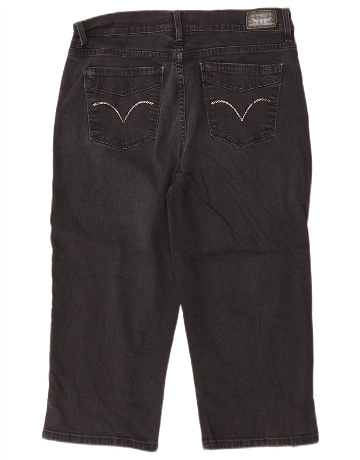 Damskie dżinsy Capri Levi's z wysokim stanem US 12, duże, W30 L19, szara bawełna