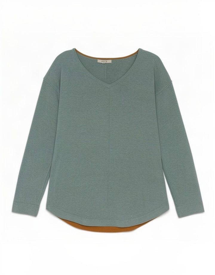 Damski sweter White Stuff z dekoltem w kształcie litery V, UK 8, mały, niebieski, bawełniany