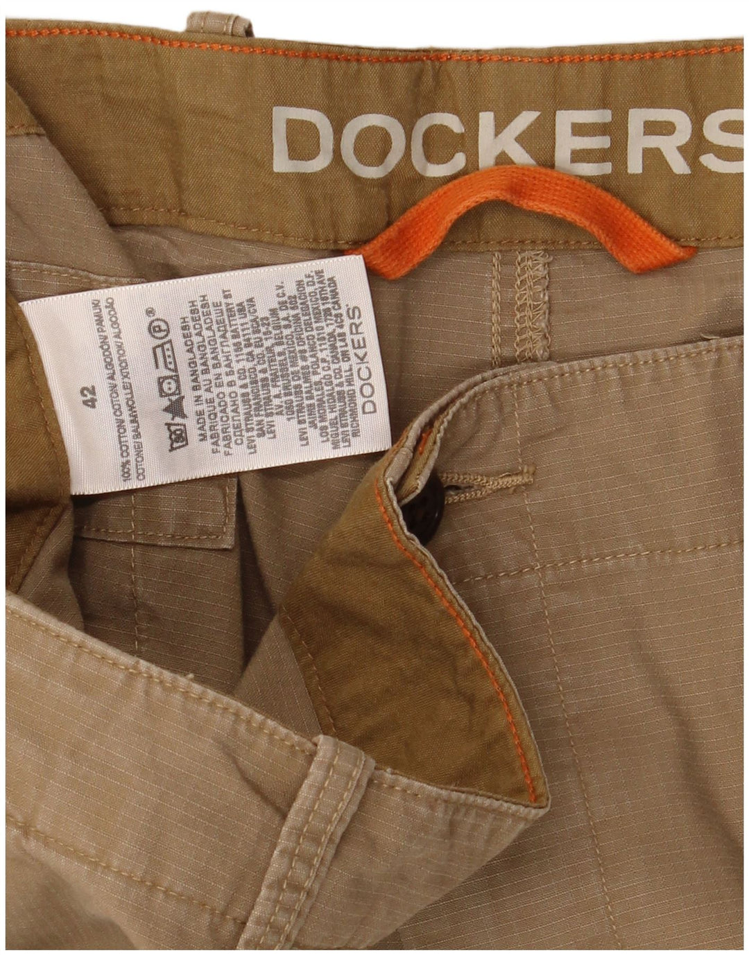 Męskie spodenki cargo DOCKERS W42 2XL beżowa bawełna