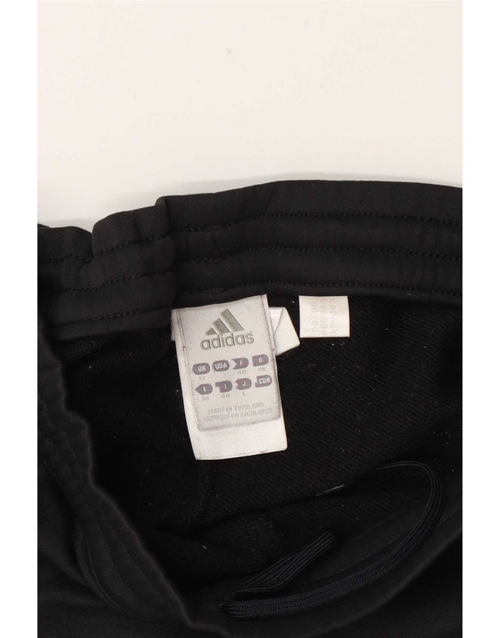 Damskie spodnie dresowe Adidas UK 12, średni czarny poliester
