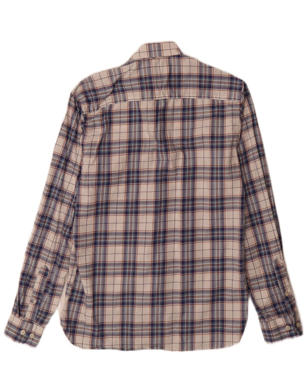 Męska dopasowana koszula Jack & Jones w małą niebieską kratkę, bawełniana