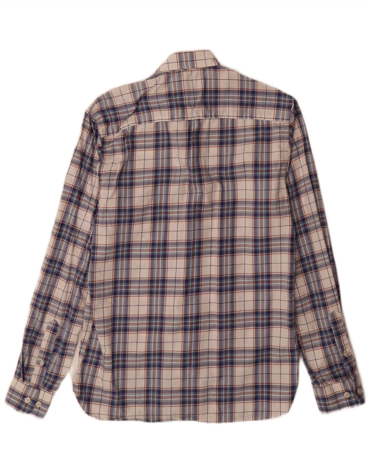 Męska dopasowana koszula Jack & Jones w małą niebieską kratkę, bawełniana