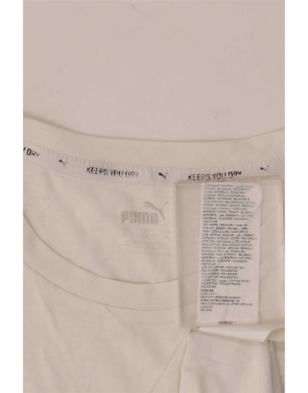 Męska koszulka z grafiką Puma, góra XL, biała bawełna