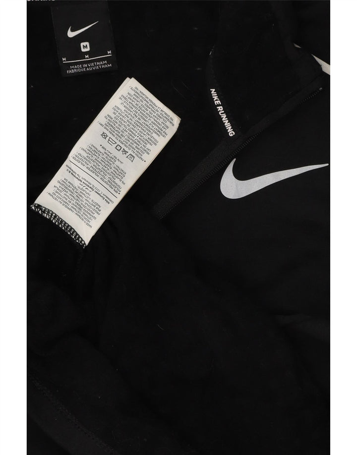 Męski dres NIKE z zamkiem pod szyją, średni czarny poliester