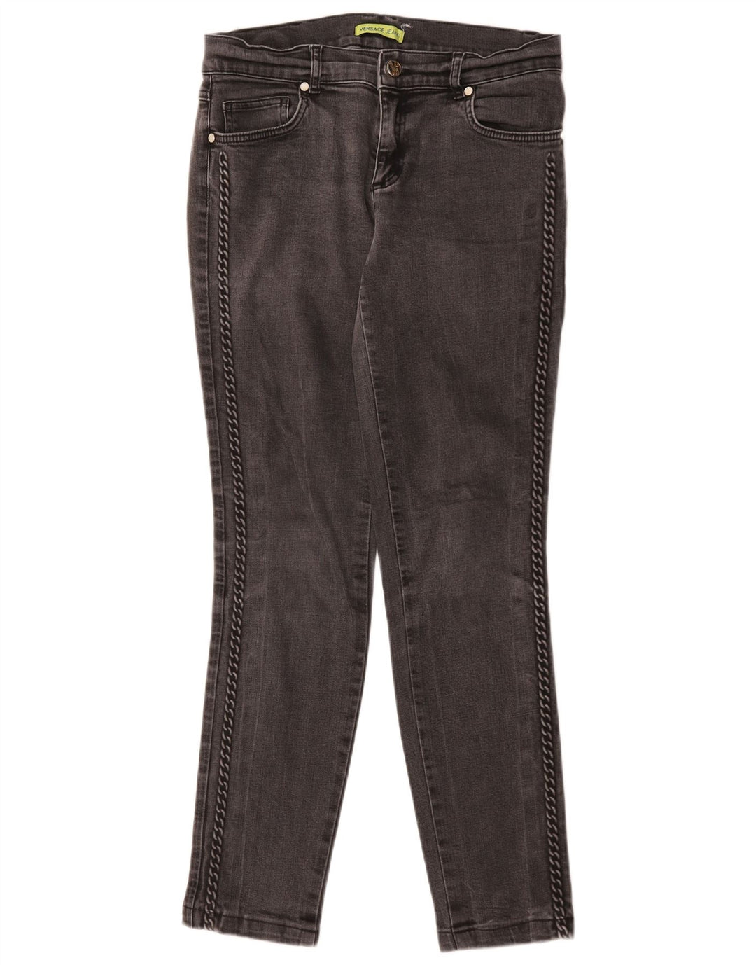 Damskie jeansy Versace IT 42 Medium W30 L29 Szara bawełna