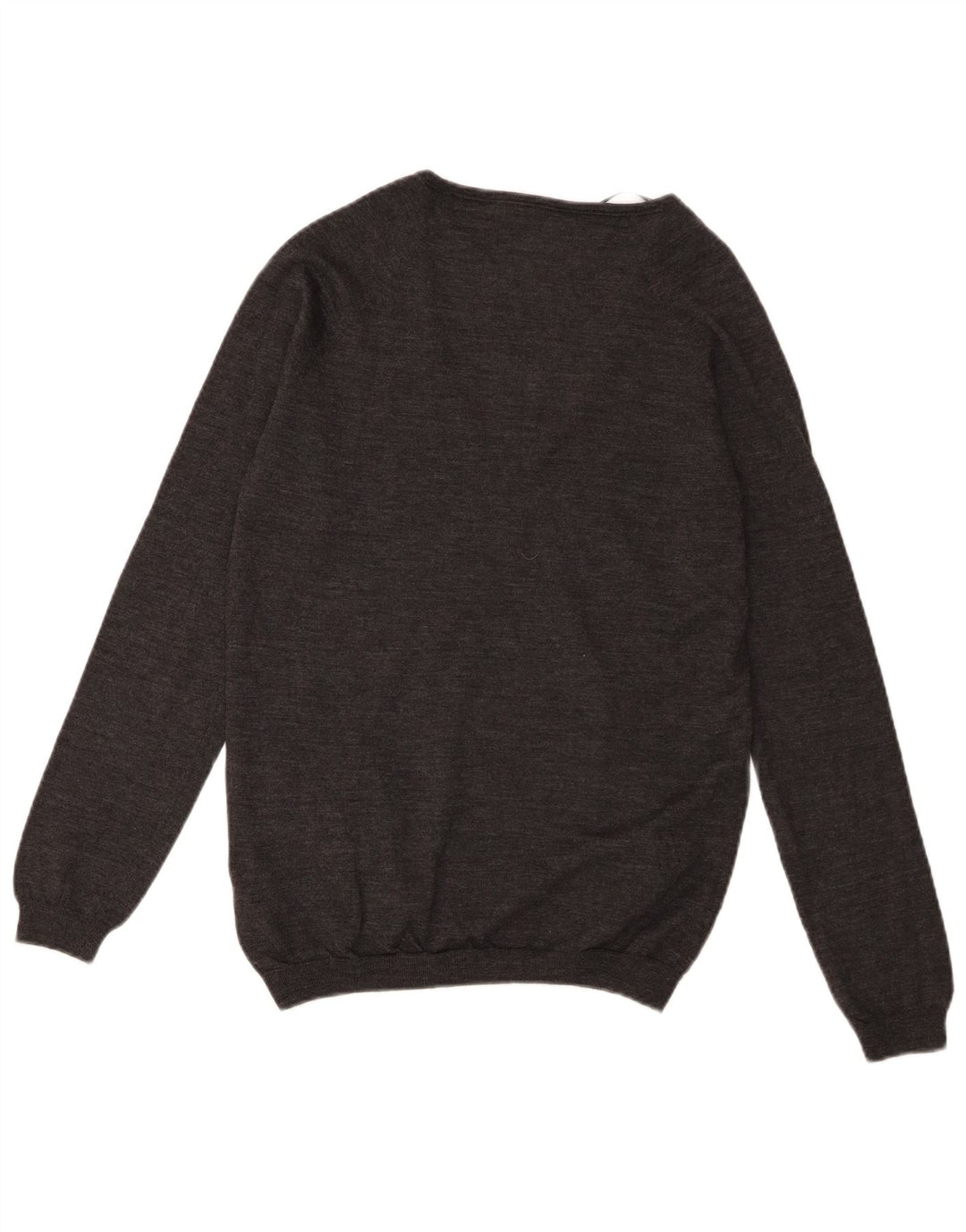 Sweter damski Massimo Dutti z dekoltem w kształcie litery V, UK 12, średnioszary, wełniany
