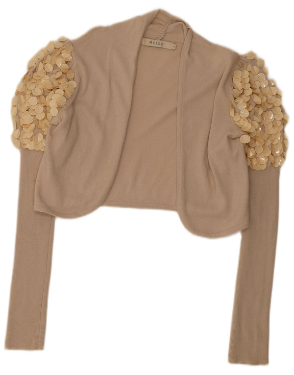 Sweter damski Reiss Bolero UK 14, średni beż, wiskoza
