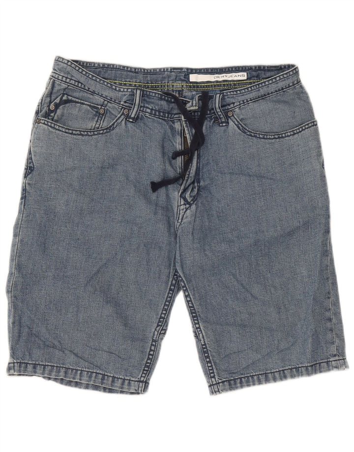 Męskie spodenki jeansowe Dkny W31 Średnioniebieskie bawełniane