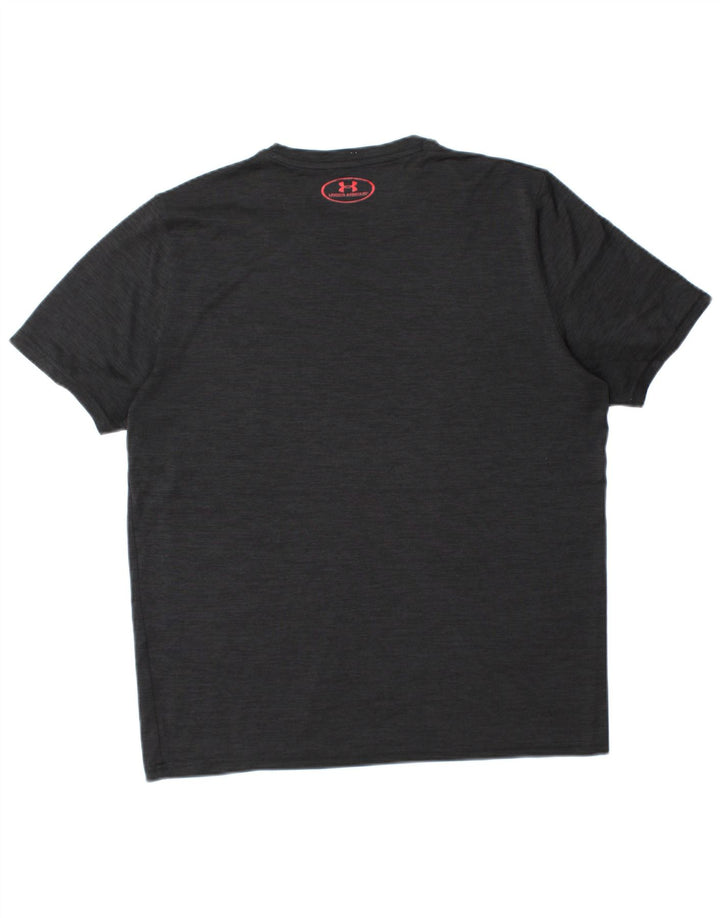 Męski t-shirt z grafiką UNDER ARMOUR Heat Gear, średni czarny
