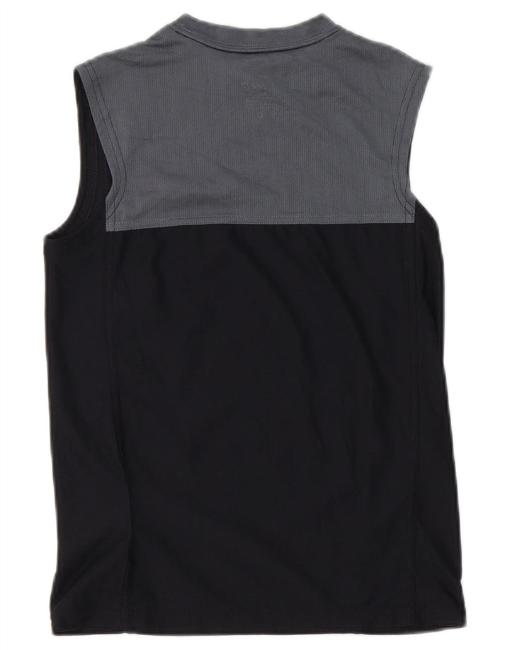 Damska kamizelka Nike Dri Fit Top UK 10, mały, czarny poliester z blokami kolorów