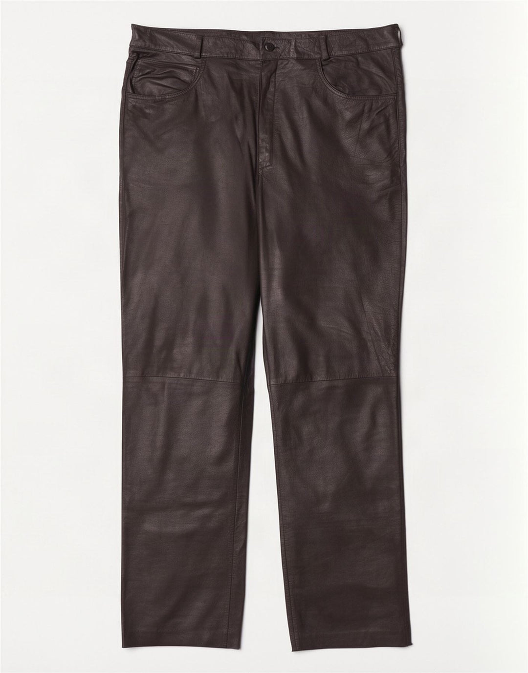 Vintage damskie proste skórzane spodnie W36 L32 czarne