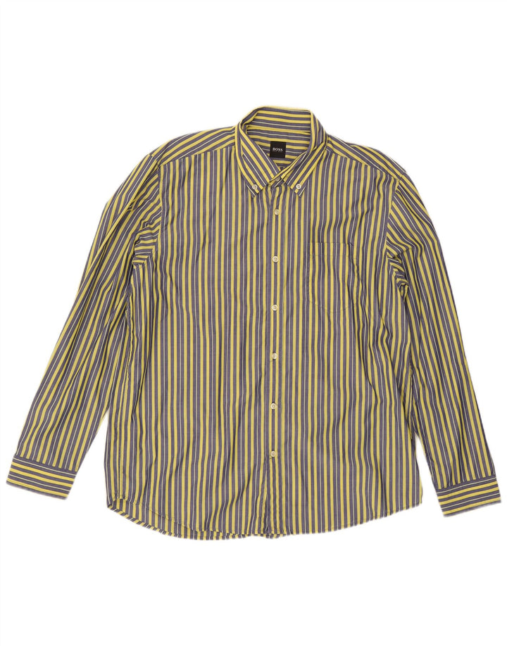 Koszula męska Hugo Boss 2XL, bawełniana w żółte paski