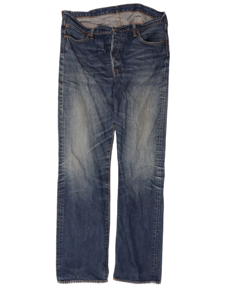 Męskie proste dżinsy Levi's W38 L36 Niebieskie bawełniane