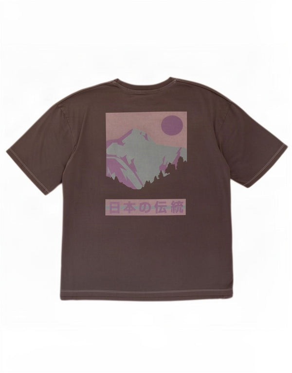 Męski T-shirt z grafiką Jack & Jones, 2XL, szara bawełna