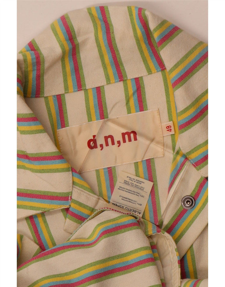 Damska bluzka koszulowa w stylu vintage IT 48 XL, bawełniana w kolorowe paski