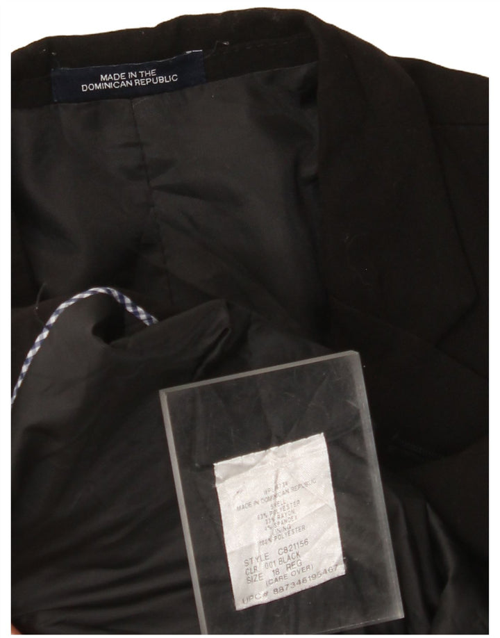 VINTAGE Chłopięca marynarka zapinana na 2 guziki 15-16 lat Czarny poliester