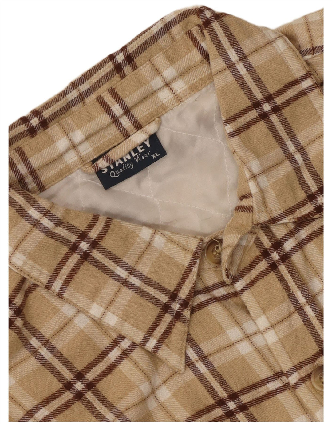 Męska koszula flanelowa Stanley Lumberjack XL w beżową kratkę