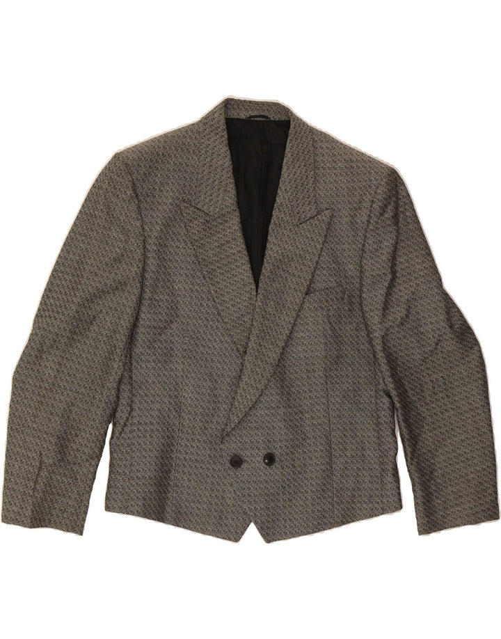 PIERRE LAFFITTE Womens Double Breasted Blazer Jacket IT 50 XL Grey Wool Vintage Pierre Laffitte and Second-Hand Pierre Laffitte from Messina Hembry 