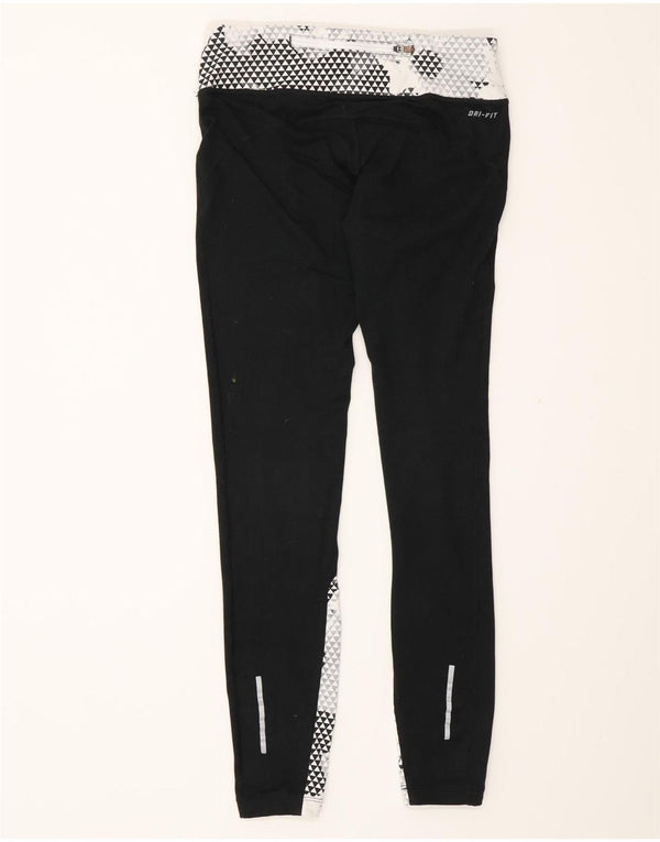 Damskie legginsy do biegania Nike XS W25 L30 Czarny poliester z blokami kolorów