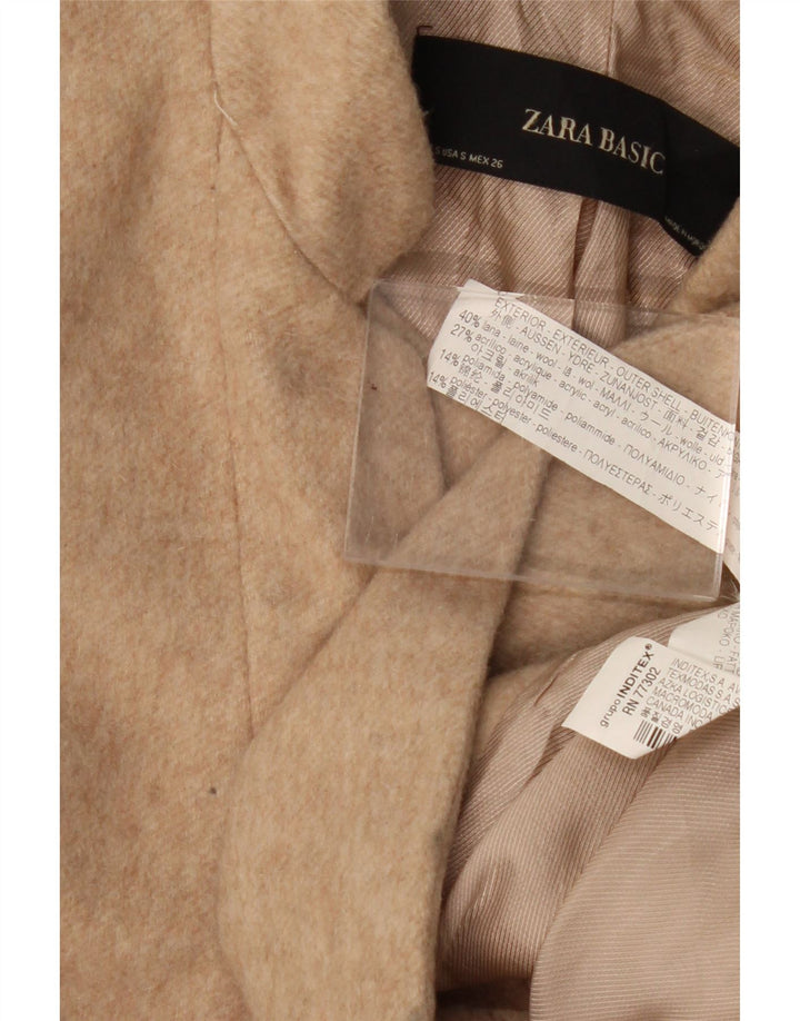 Płaszcz damski Zara UK 10 Small Beżowy Wełniany