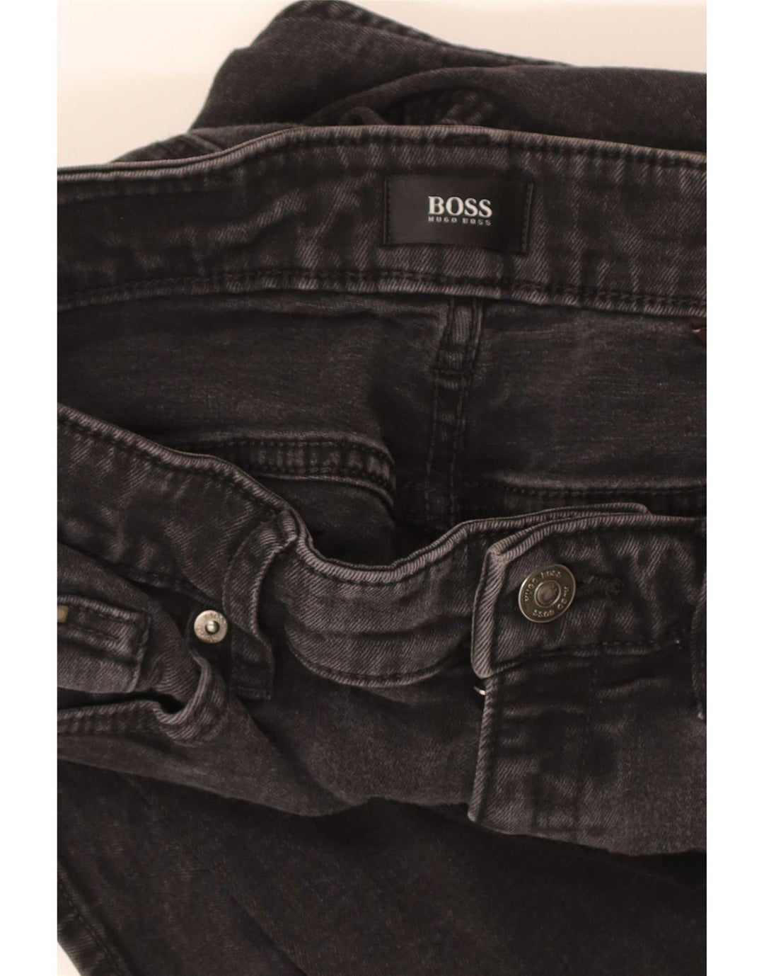 Męskie dżinsy Hugo Boss W30 L31 Czarne bawełniane