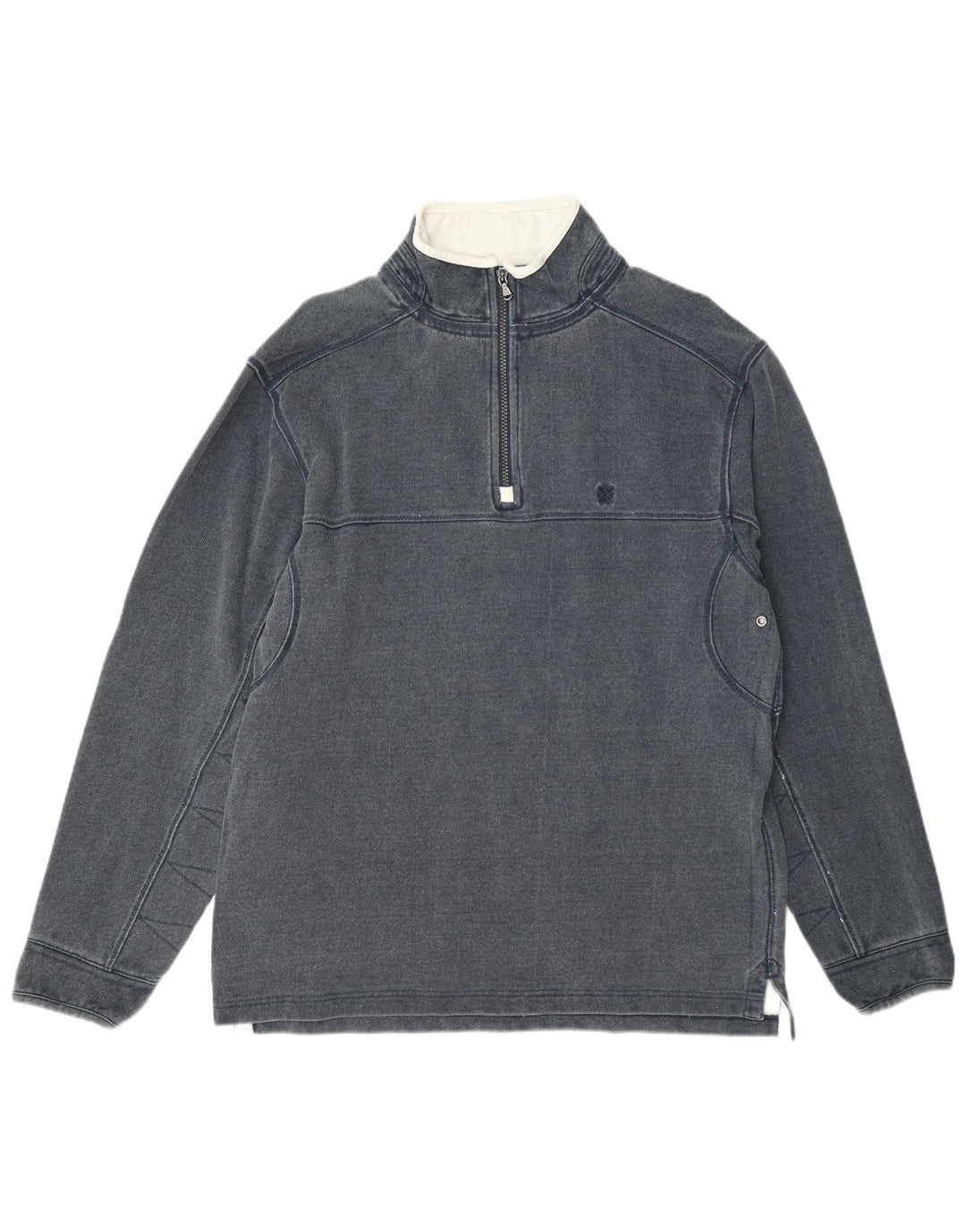 Crew Clothing Męska bluza z zamkiem błyskawicznym, średnioszara, bawełniana